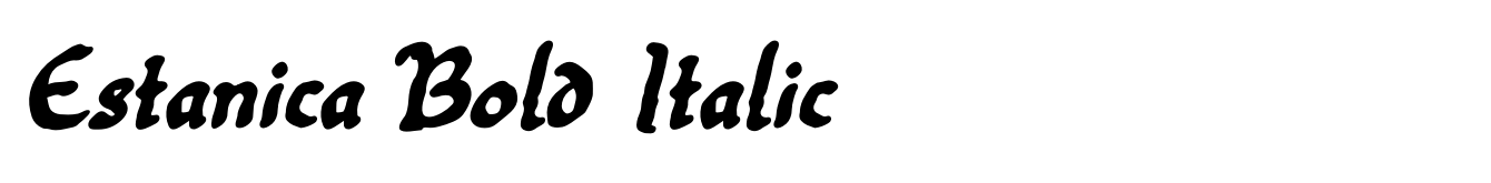 Estanica Bold Italic